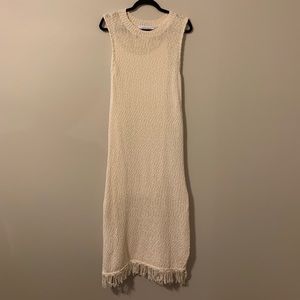 Anthropologie knit cream dress